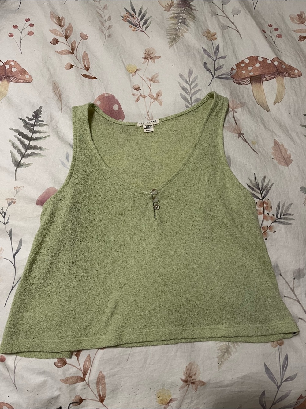 Billabong Light Green Sleeveless Knit Tank